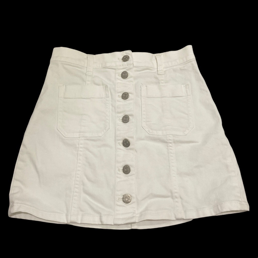 Madewell White Button Up Mini Skirt Womens XS
